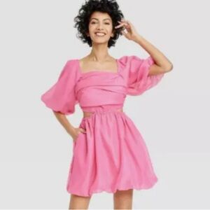 NWT Pink Bubble Organza Dress